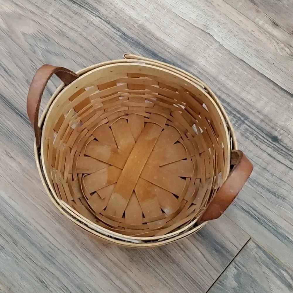 Longaberger | Leather handled basket